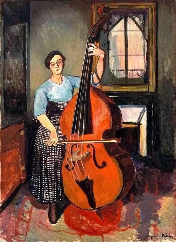 오늘의 명화 "Woman with a double bass 1908"